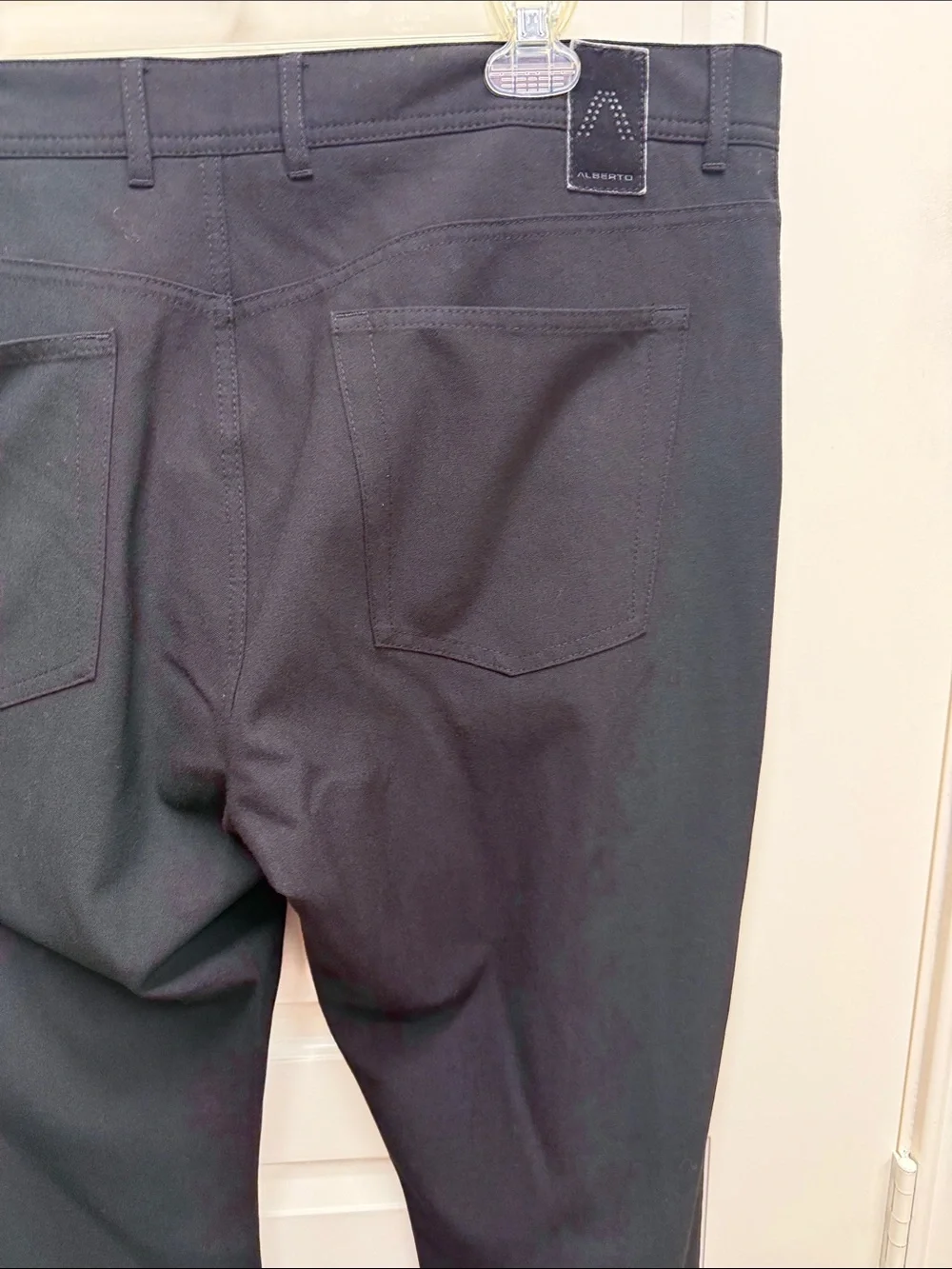 Alberto Men’s Black Stretch Dress Pants